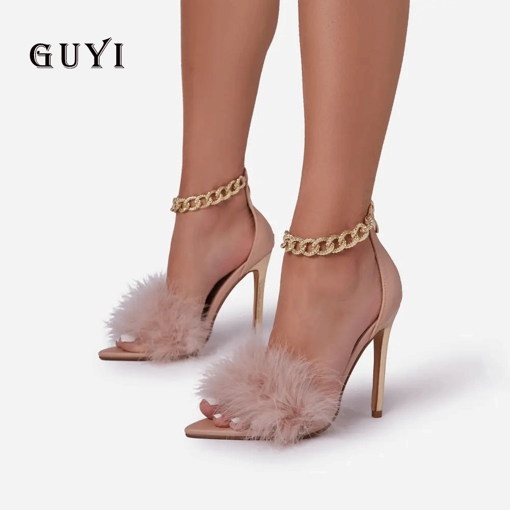 Summer 2021 Fashion Pointed Closed Toe Heels Sexy W..